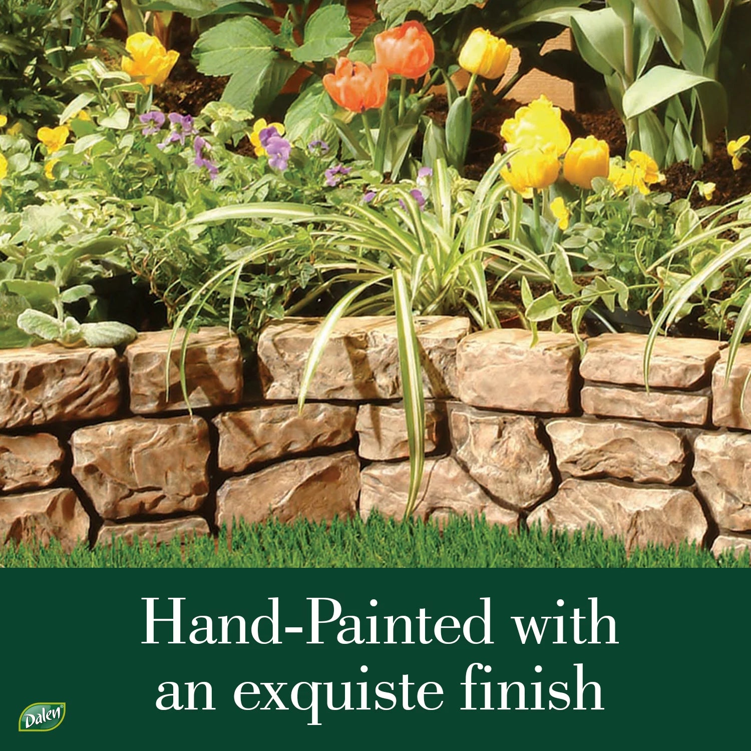 Dalen StoneWall Border-Landscape Edging-Weatherproof Material-10' Coverage-Sandstone