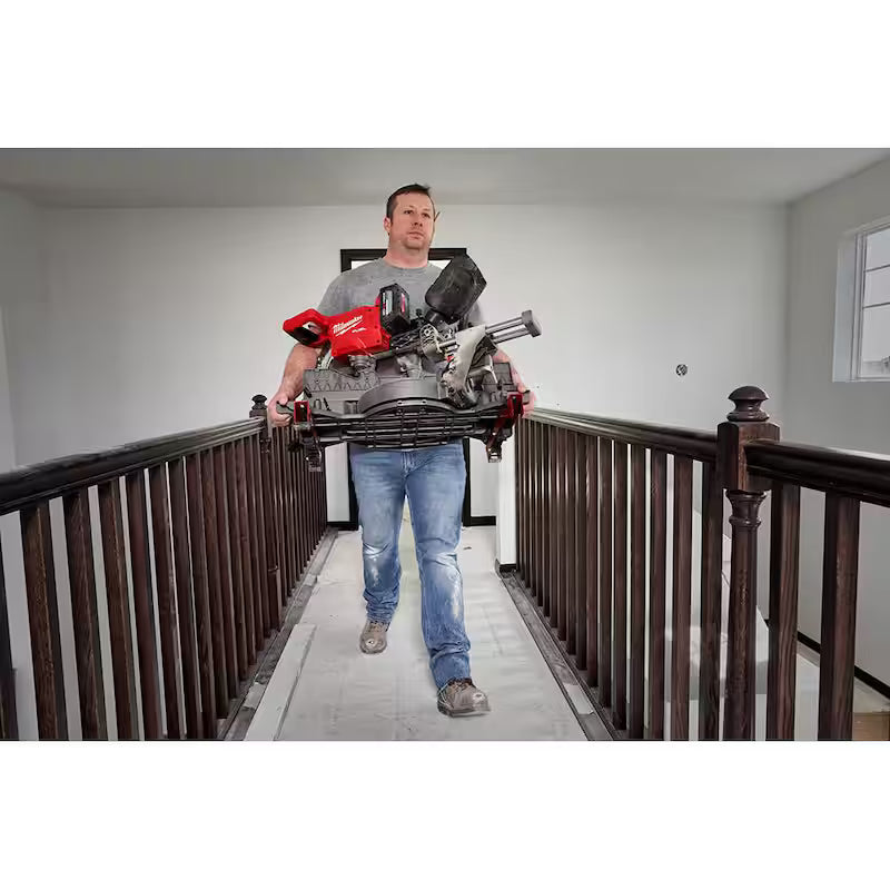 M18 FUEL 18V Lithium-Ion Brushless Cordless 12 in. Dual Bevel Sliding Compound Miter Saw Kit with Stand and Battery