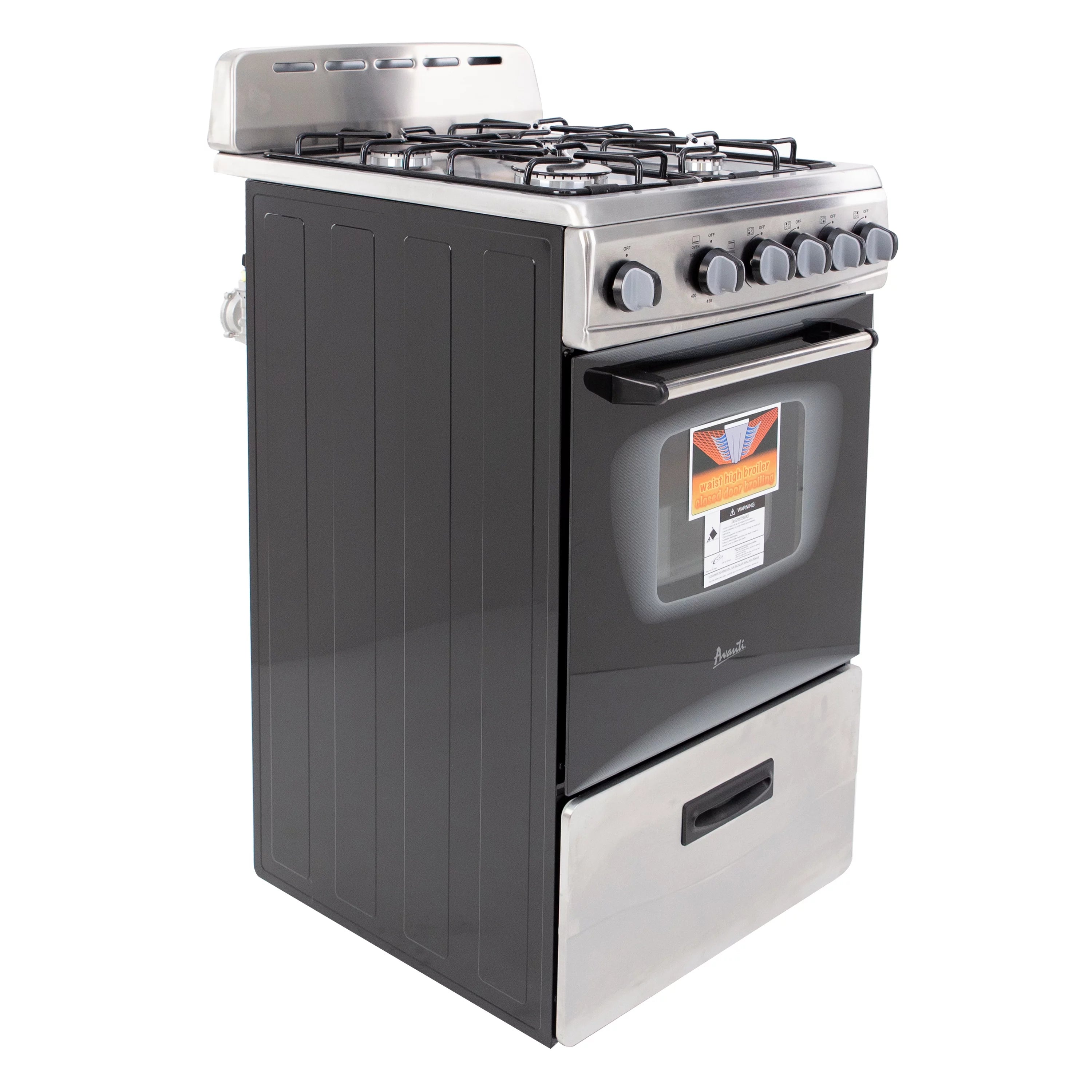 Avanti 20" Compact Gas Range Oven, in Stainless Steel (GR2013CSS)