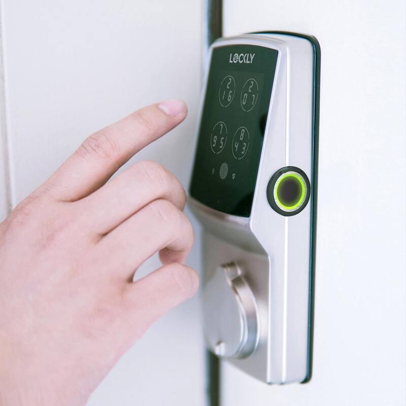 Secure Pro Satin Nickel Deadbolt WiFi Smart Lock with 3D Fingerprint, Hack-proof Keypad, Mobile app, Alexa/Hey Google