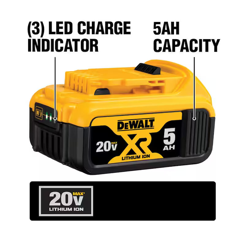 20V MAX XR Premium Lithium-Ion 5.0Ah Battery (3 Pack)