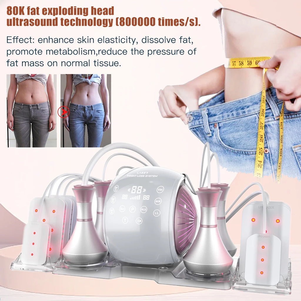 6 in 1 80K Slimming Cavitation Machine Facial Care Beauty Machine Slimming Shaping Messager Machine