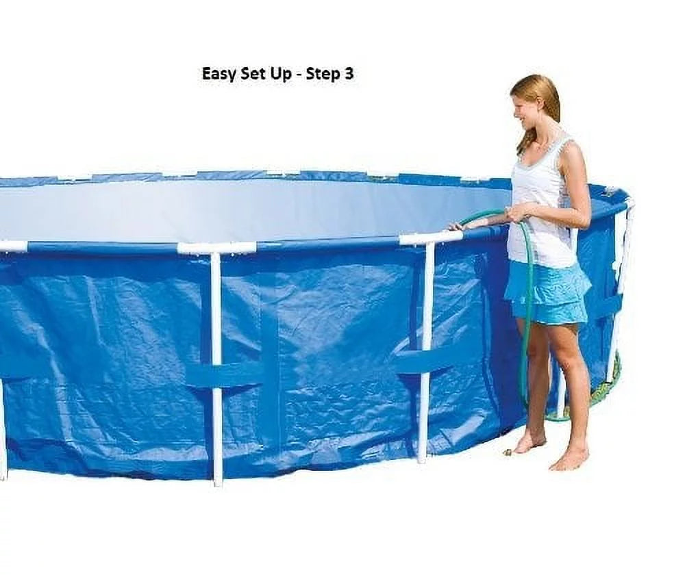 Bestway Steel Pro 15' x 48" Round Above Ground Outdoor Swimming Pool