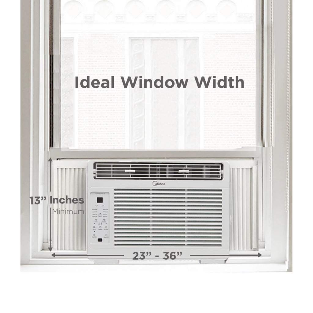 Midea 5,000 BTU 150 Sq Ft Window Air Conditioner with Remote, White, MAW05R1WWT