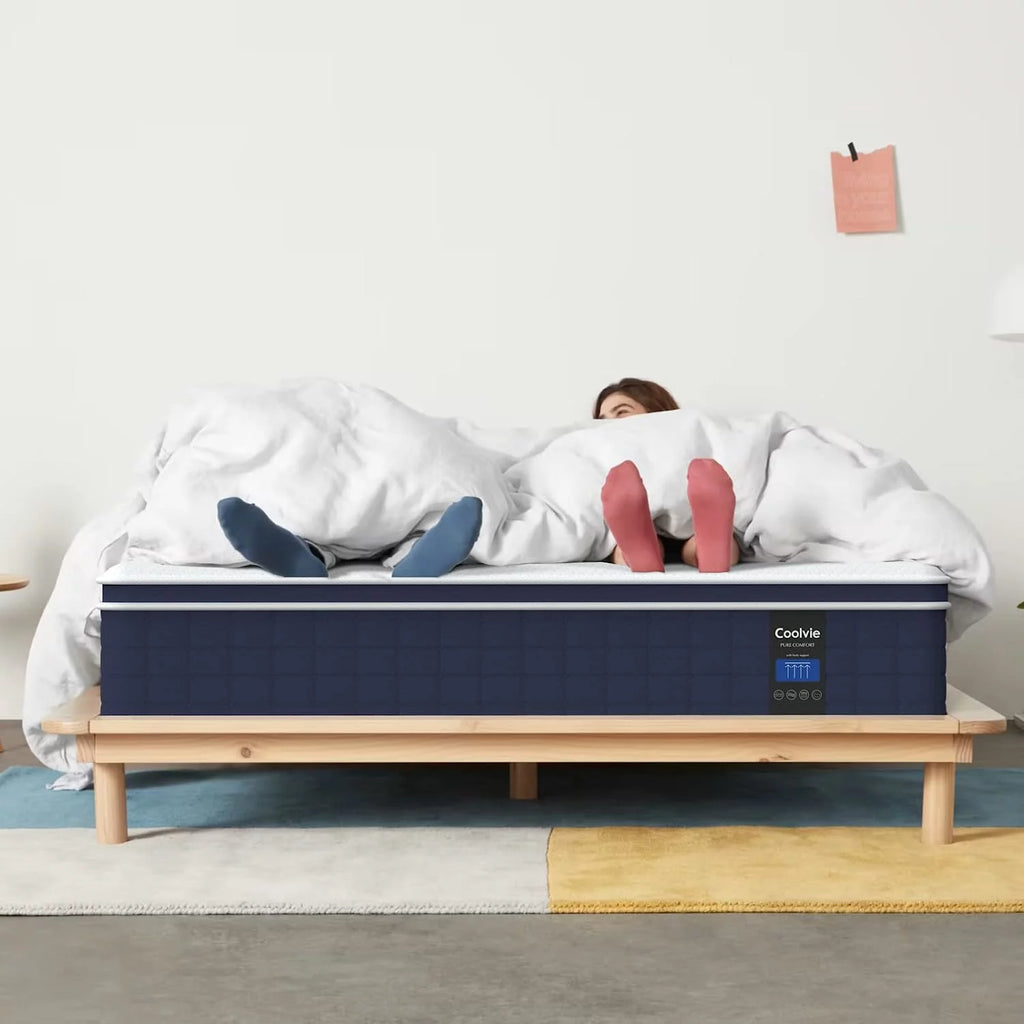 Twin XL Mattress, Coolvie 10 inch Hybrid Mattress in a Box, Medium Firm, Multiple sizes