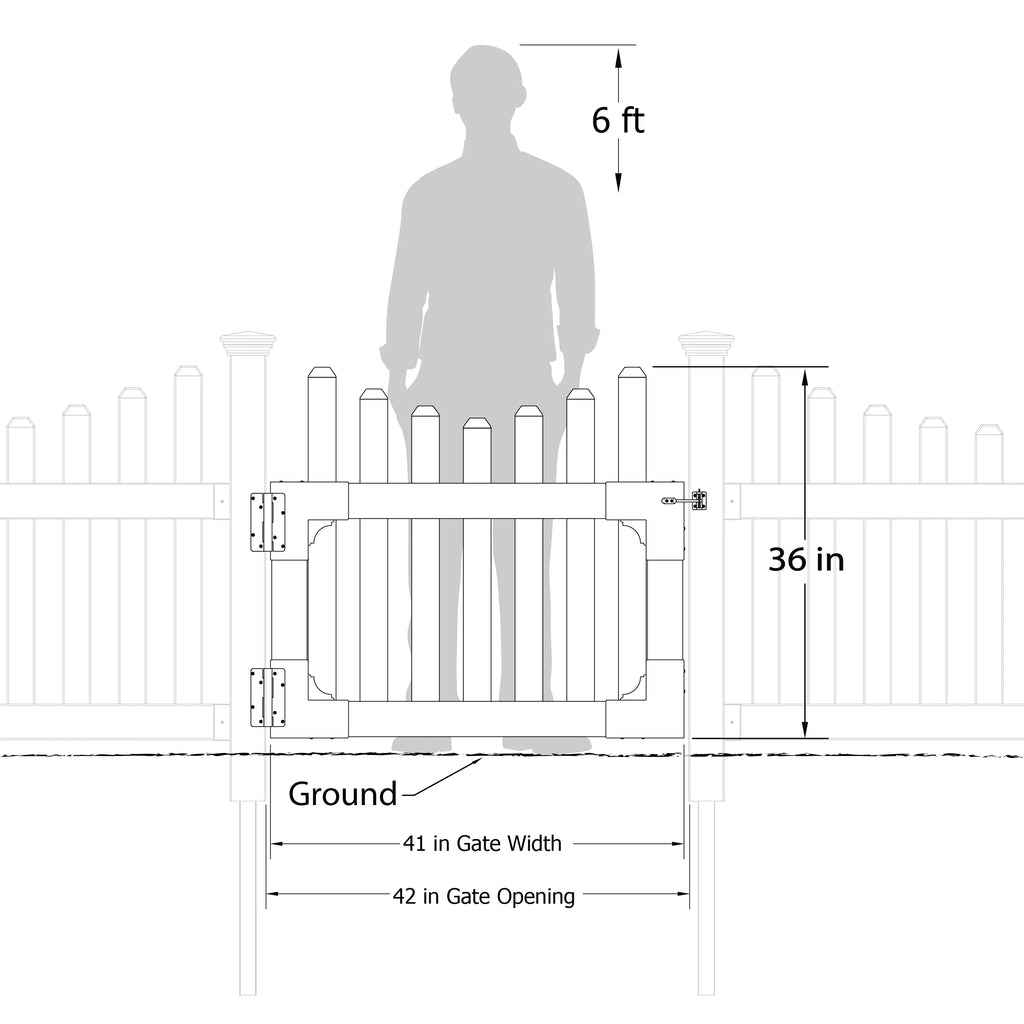 All American Vinyl Picket Gate