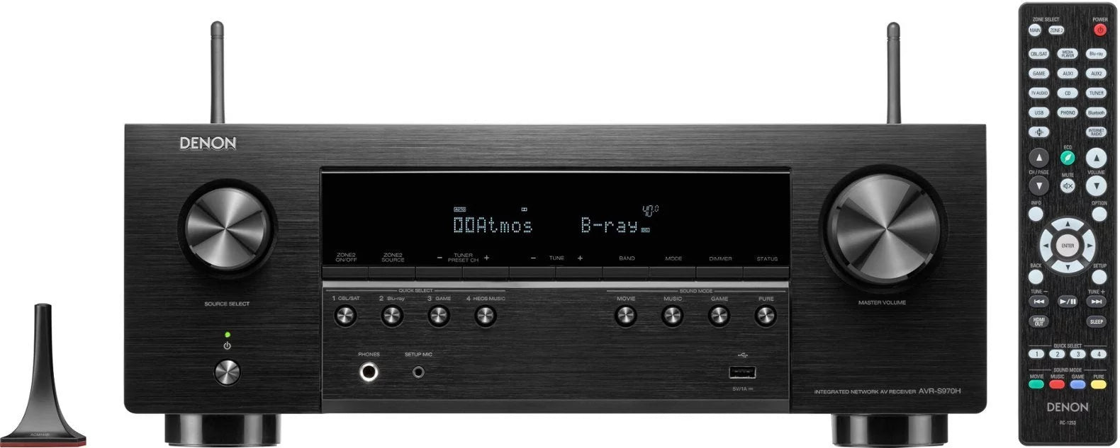 Restored Denon AVRS970H 7.2 Channel 8K AV Home Theater Receiver with Dolby Atmos Wi-Fi (Refurbished)