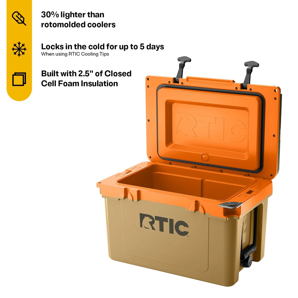 RTIC 32 QT Ultra-Light Hard-Sided Ice Chest Cooler, Trailblazer, Fits 48 Cans