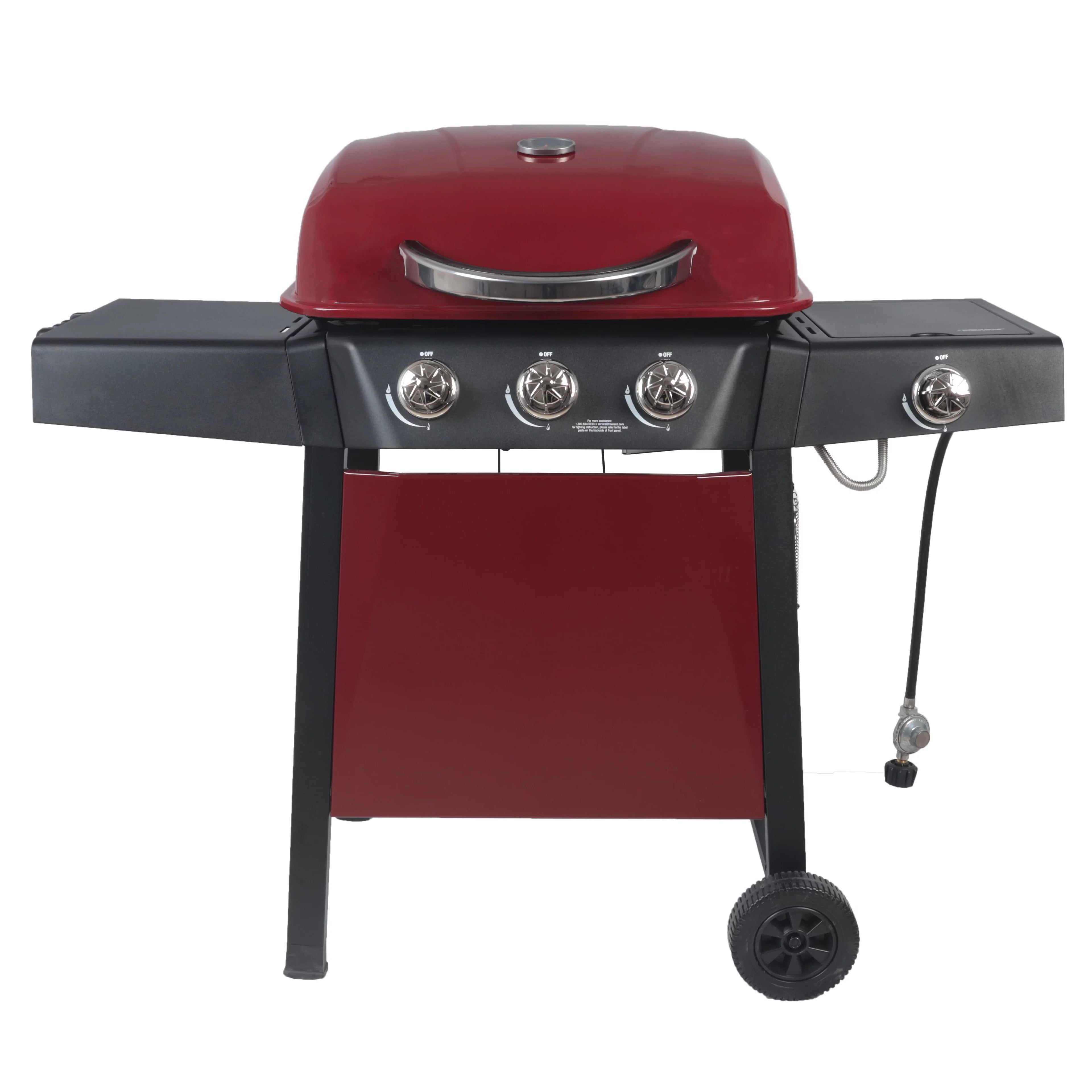 RevoAce 4 Burner Propane Gas Grill Including a Side Burner, Red Sedona, GBC1729WRS
