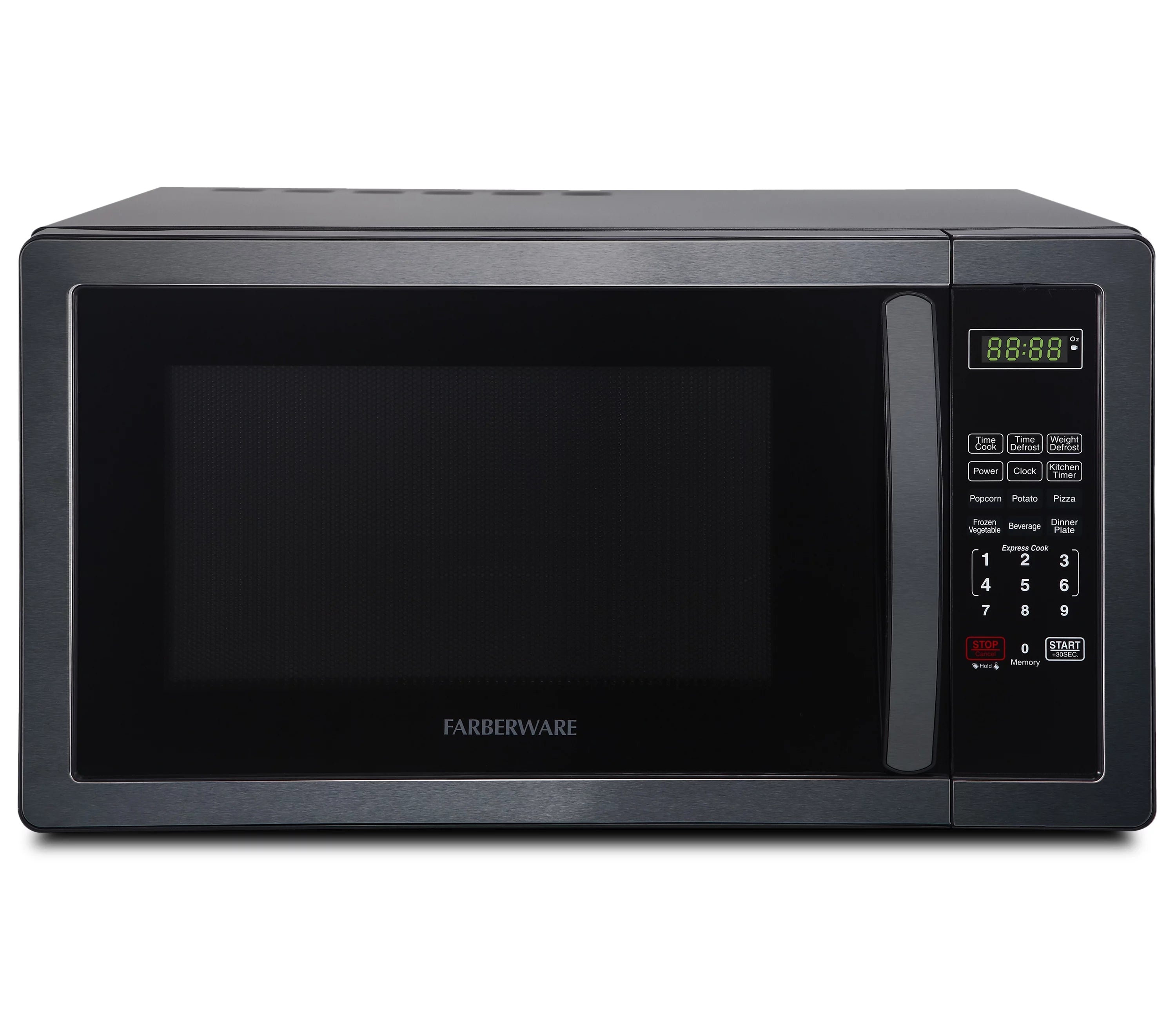 Farberware Classic 1.1 Cu. ft. 1000-Watt Microwave Oven, White and Platinum, FMO11AHTPLB