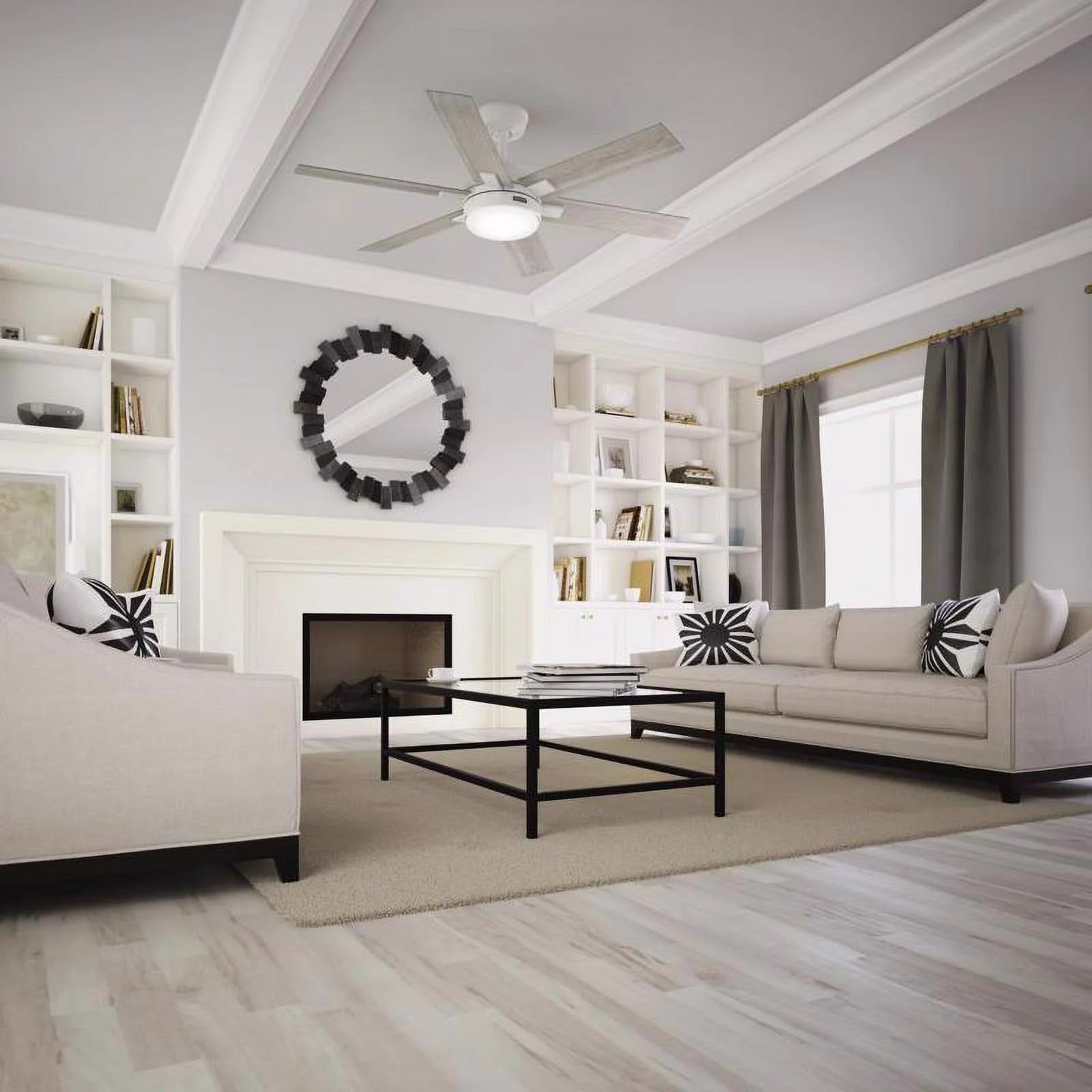 Hunter Georgetown 52 Led Georgetown 52" 6 Blade Indoor Led Ceiling Fan - White