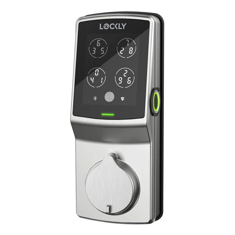 Secure Pro Satin Nickel Deadbolt WiFi Smart Lock with 3D Fingerprint, Hack-proof Keypad, Mobile app, Alexa/Hey Google