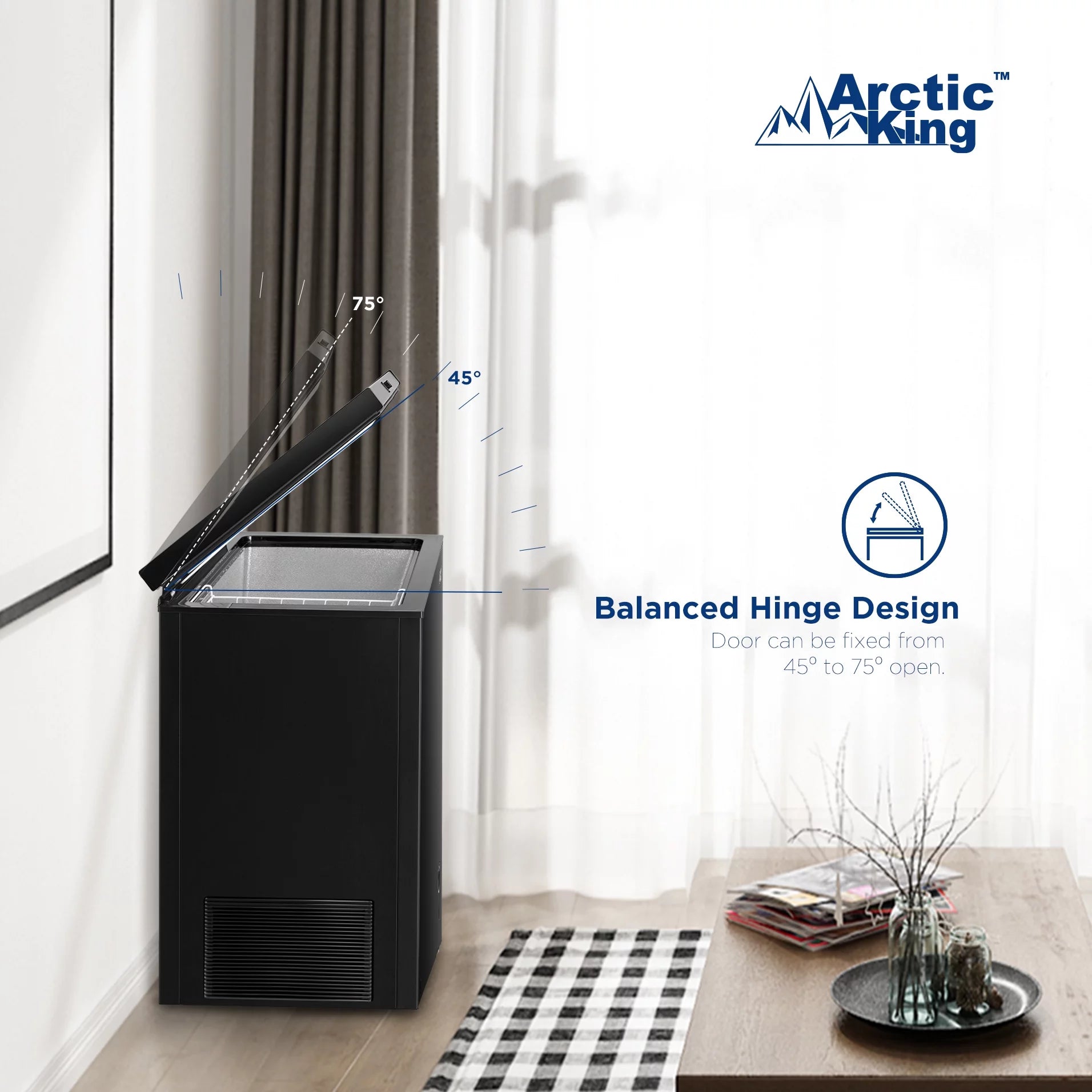 Arctic King 7 Cu ft Chest Freezer, Black