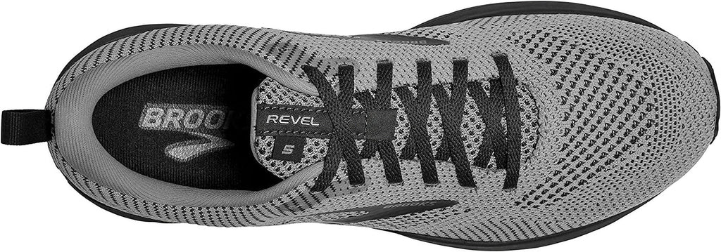 Brooks Revel 5 Mens Neutral Running Shoe Ebony/Alloy/Metallic 12