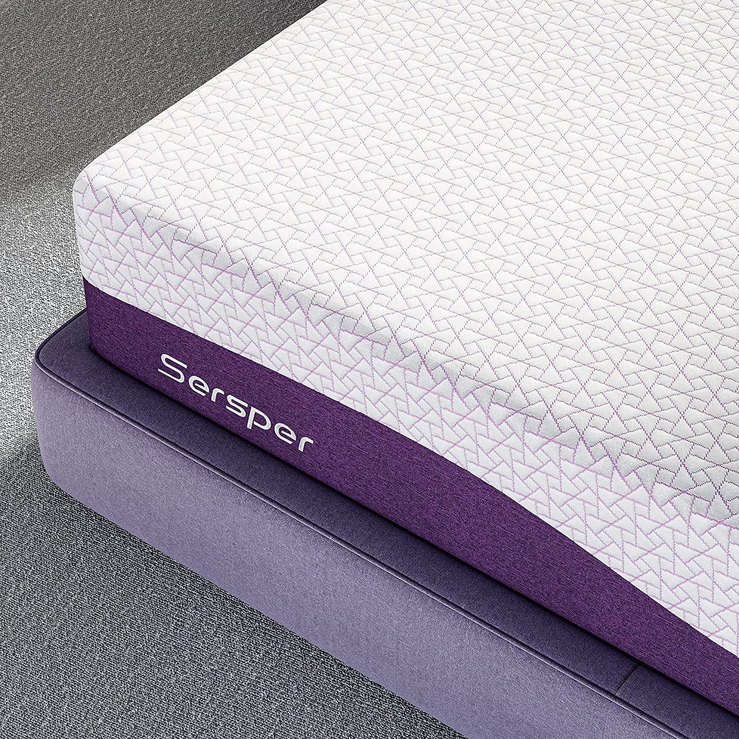 Memory Foam Mattress Queen, Sersper 10 inch Cooling Gel Memory Foam Mattress in a Box, Medium firm