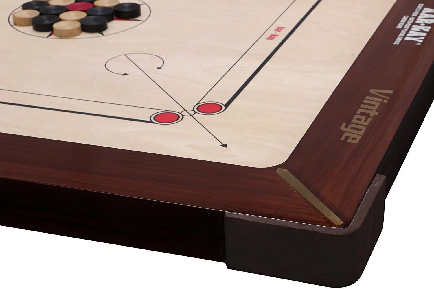 KD AAR-Kay Carrom Board Vintage Plywood Approved by Carrom Federation of India & International Carrom Federation, Jumbo 32mm