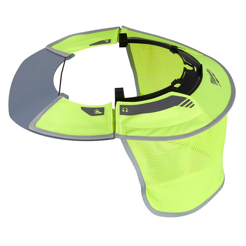 BOLT Tinted Brim Visor with High Visibility Yellow Mesh Sunshade and 360-Degree UV Protection