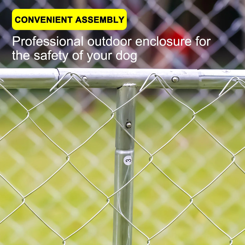 10x10ft Dog Run for Outdoor Pet Playpen Large Outdoor Dog Kennel Shade Cage Enclosure with Cover
