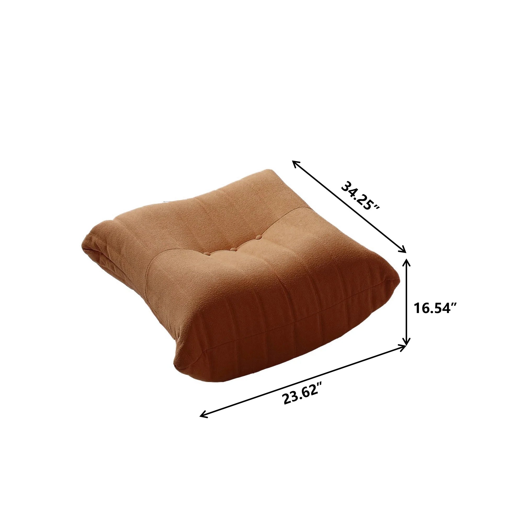 Magic Home Modern Sectional Sofa Togo Sofa Lazy Sofa Floor Sofa Foam Sofa Couch for Bedroom,Living Room,Apartment and Small Space,Three Seat Sofa,Beige