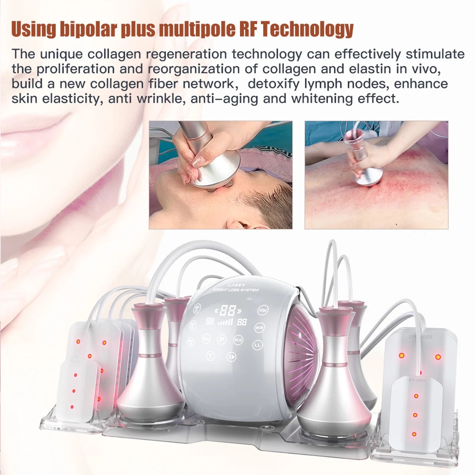 6 in 1 80K Slimming Cavitation Machine Facial Care Beauty Machine Slimming Shaping Messager Machine