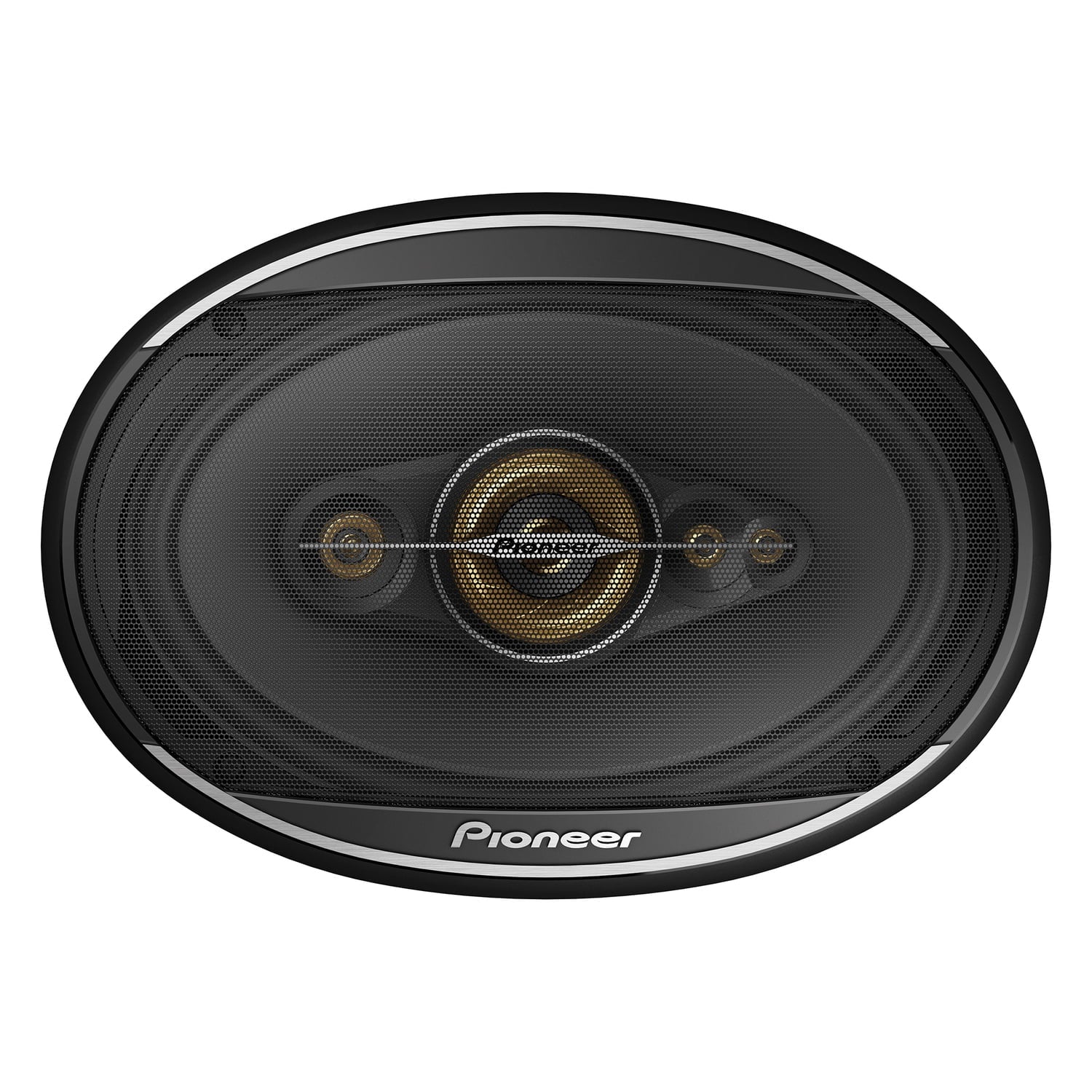 Pioneer TS-A6991FH 6-In. x 9-In. 750-Watt 5-Way Full-Range Coaxial Speakers Gold and Black, Max Power 2 Pack, TS-A6991FH