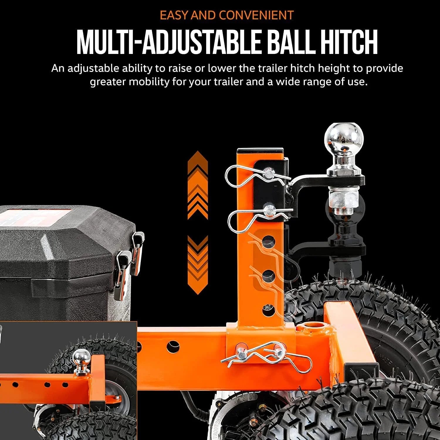 SuperHandy Super Duty Electric Trailer Dolly - 3,600 lbs Towing Capacity & 600 lbs Tongue Weight, Self-Propelled Trailer Mover