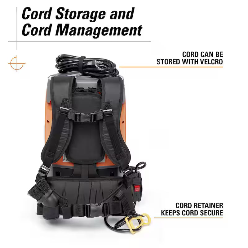 6 Qt. NXT Backpack Vacuum Cleaner with Filters and Locking Accessories for Dry Applications