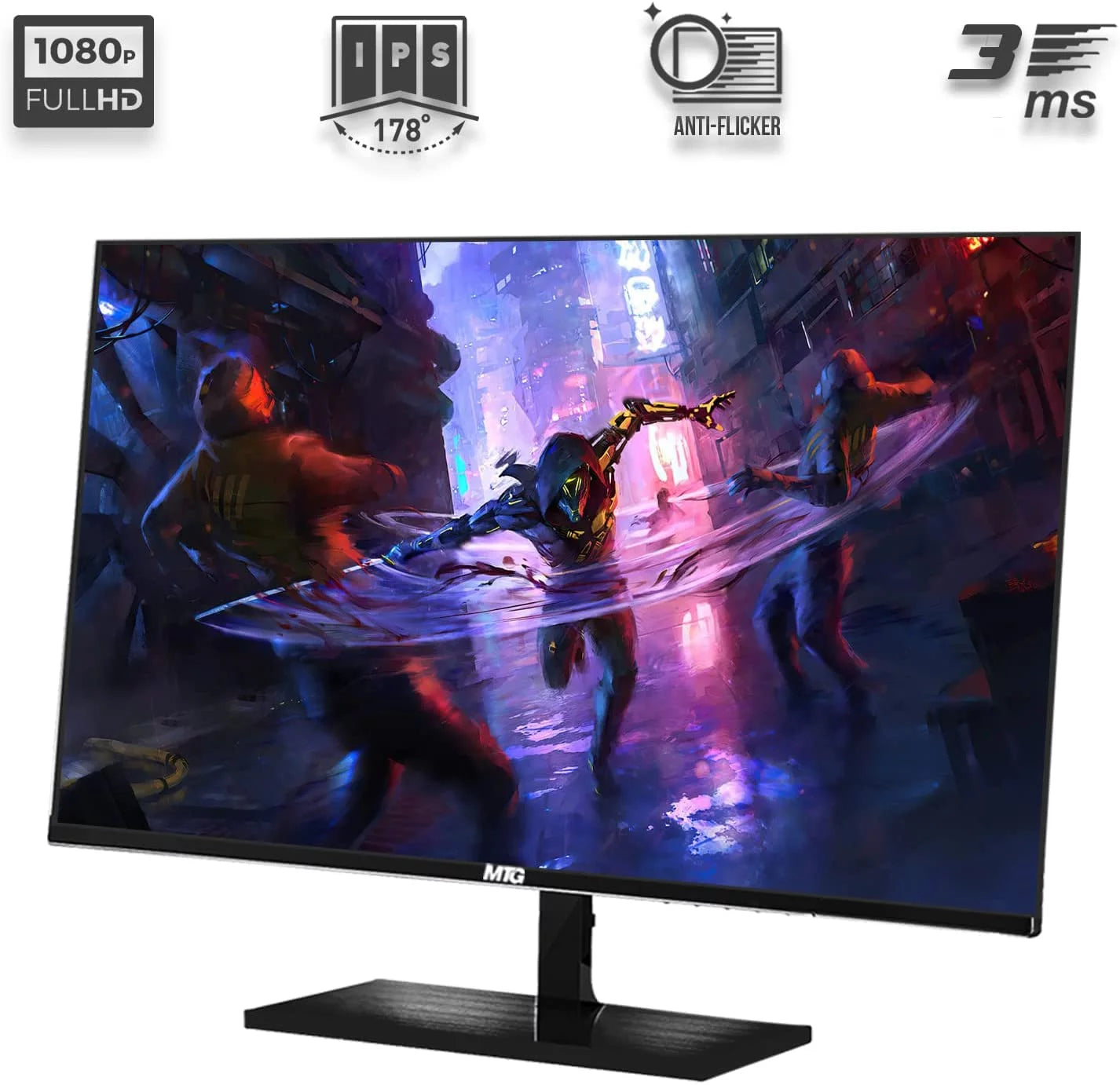 Restored Gaming PC, Intel Core i7, TechMagnet Siwa 8, AMD RX 550 4GB DDR5, 16GB RAM, 480GB SSD + 2TB HDD, New MTG 24 Inch Monitor, MTG Gaming Kit with MTG Webcam, WiFi, Win 11 Home (Renewed)