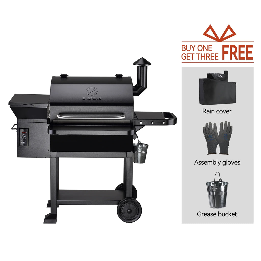 Z GRILLS ZPG-10002B 1060 sq. in. Wood Pellet Grill and Smoker 8-in-1 BBQ Black