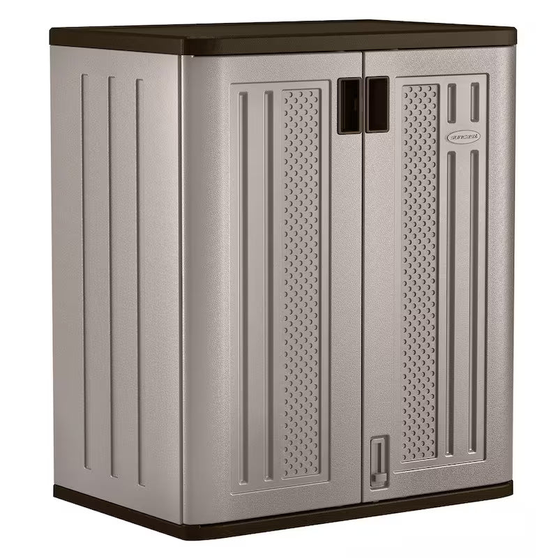 Resin Freestanding Garage Base Cabinet in Platinum (30 in. W x 36 in. H x 20 in. D)