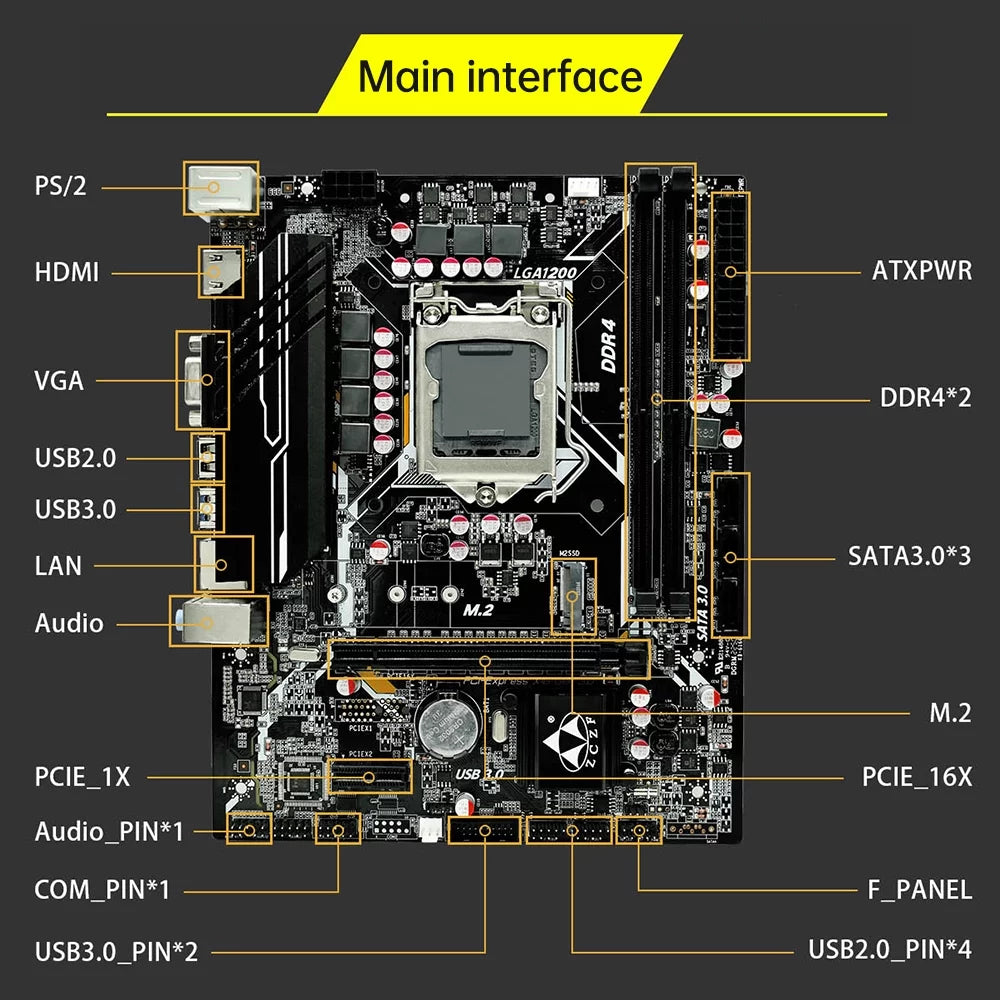 Apexeon Motherboard,11th/10th Compatible Core Compatible Core i3/i5/i7/i9 H510 11th/10th Compatible BUZHI QISUO Computer ERYUE mewmewcat