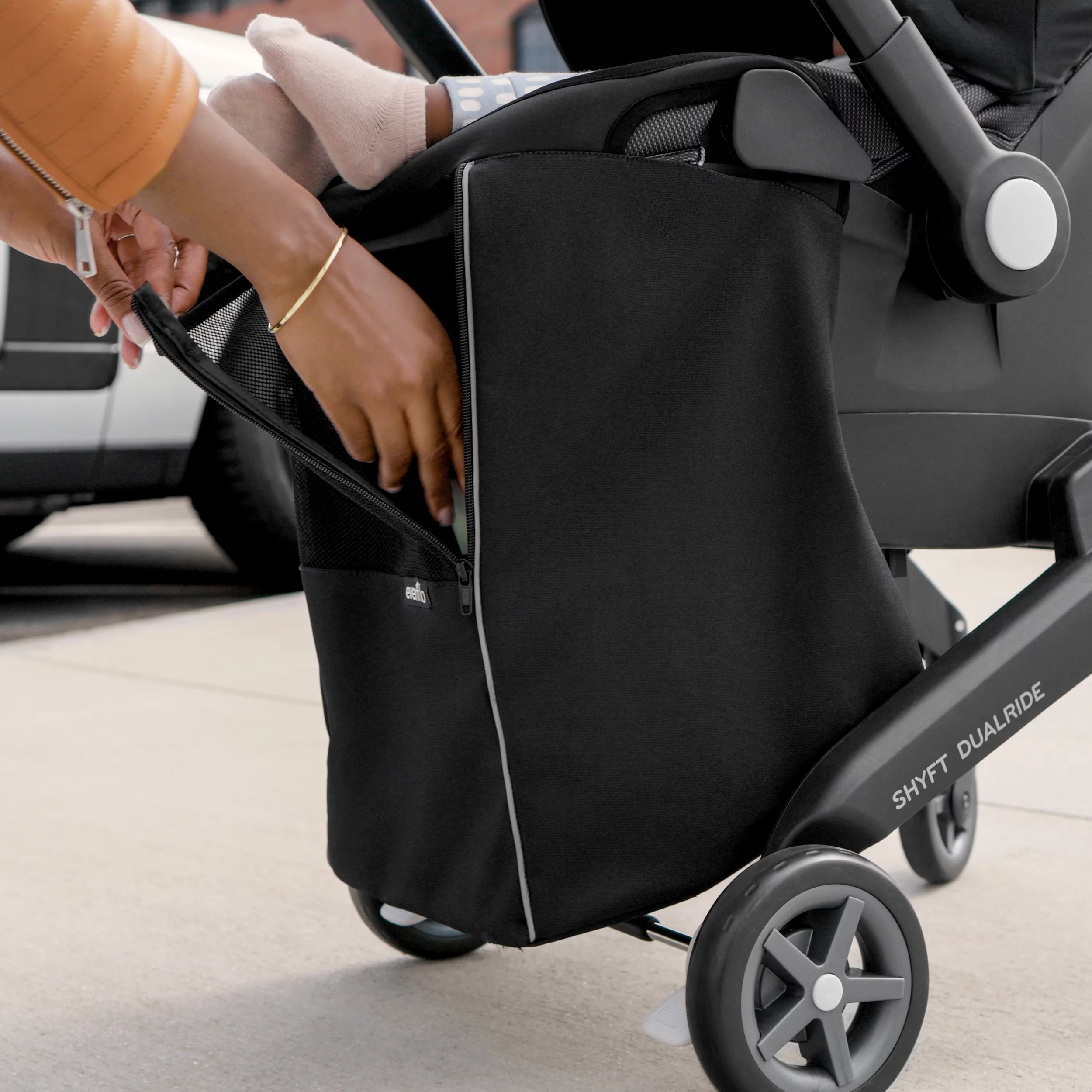 Shyft DualRide with Carryall Storage Infant Car Seat and Stroller Combo (Boone Gray)