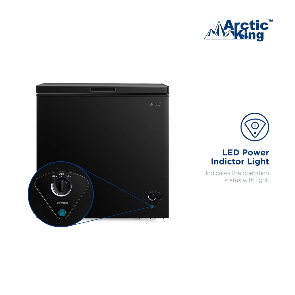 Arctic King 7 Cu ft Chest Freezer, Black