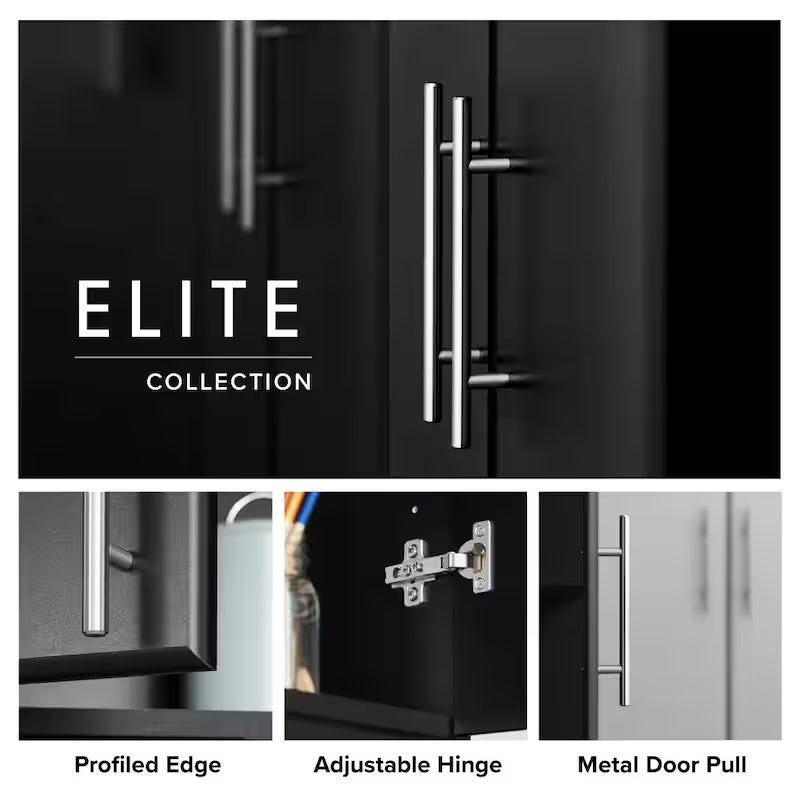 Elite Wood Freestanding Garage Cabinet in Black (16 in. W x 36 in. H x 24 in. D)