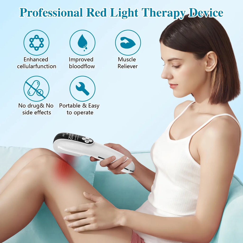 Yiget  Upgraded Low Level Laser Therapy LLLT Equipment 4X808nm Adjustable Power 2-in-1 Function for Portable Use