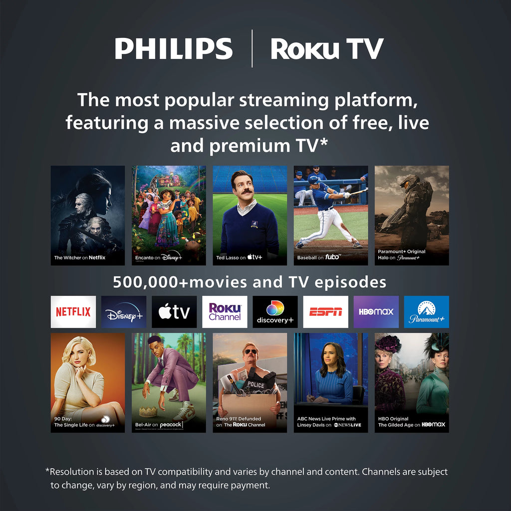 Philips 50 Class 4k Ultra HD (2160p) Roku Smart LED TV (50PUL6533/F7) (New)