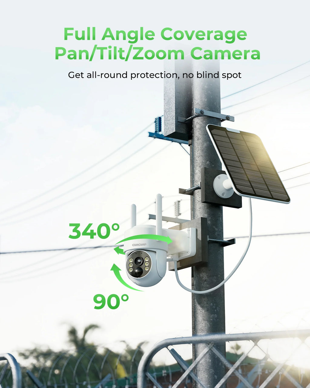 TOGUARD SC44 2K/4MP Solar Security Camera System Outdoor with 7" NVR Monitor Dome Surveillance Camera Wireless WiFi Connector