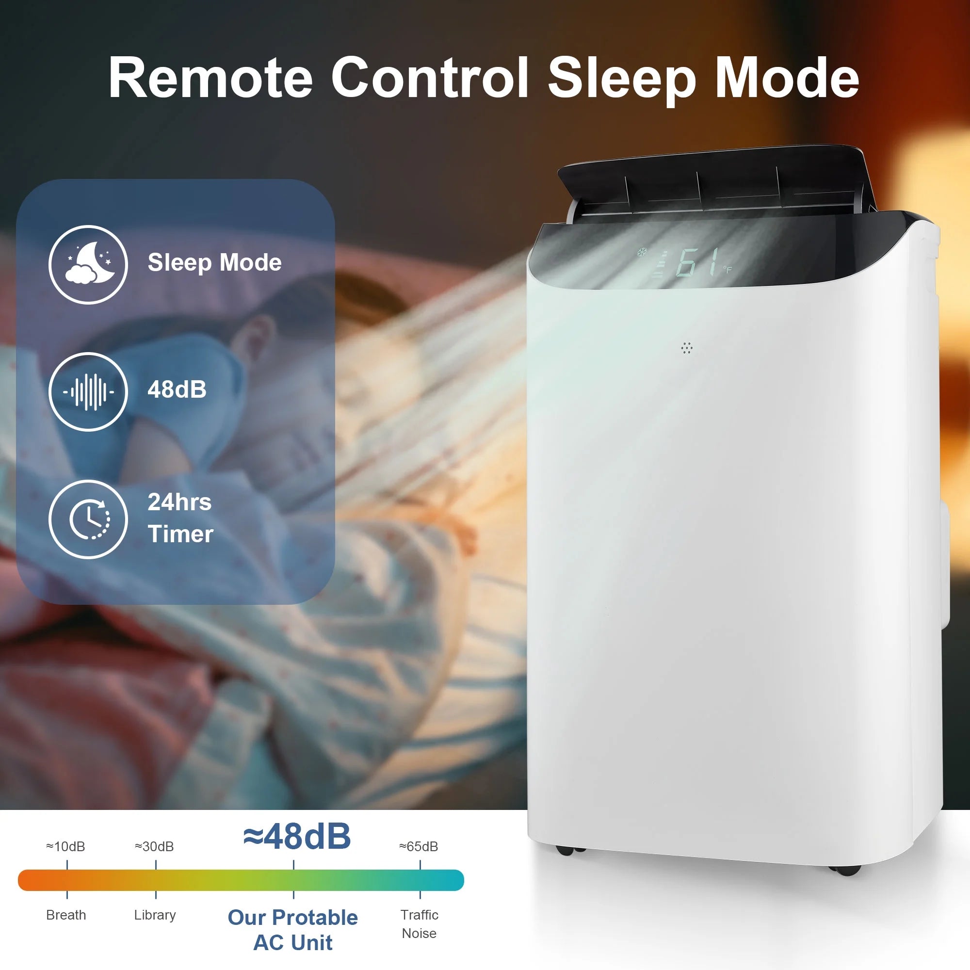 Agtana 8000 BTU (12000 BTU ASHRAE) Portable Air Conditioner Cools Room up to 500 sq.ft, 3-in-1 Portable AC Unit with Dehumidifier & Fan, Including Remote Control, DIY Window Kit