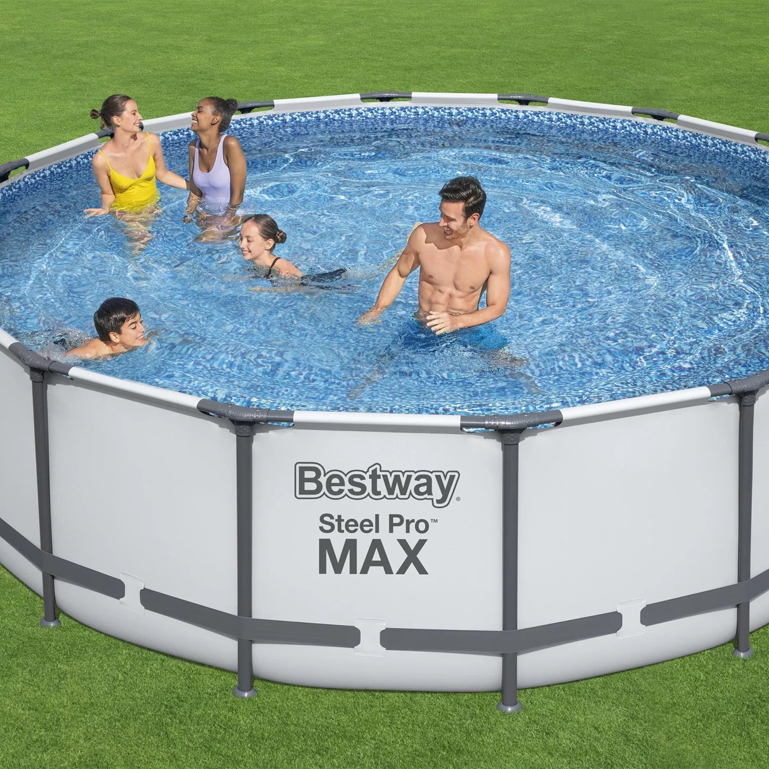 Bestway Steel Pro MAX 14' x 48" Round Above Ground Swimming Pool Set