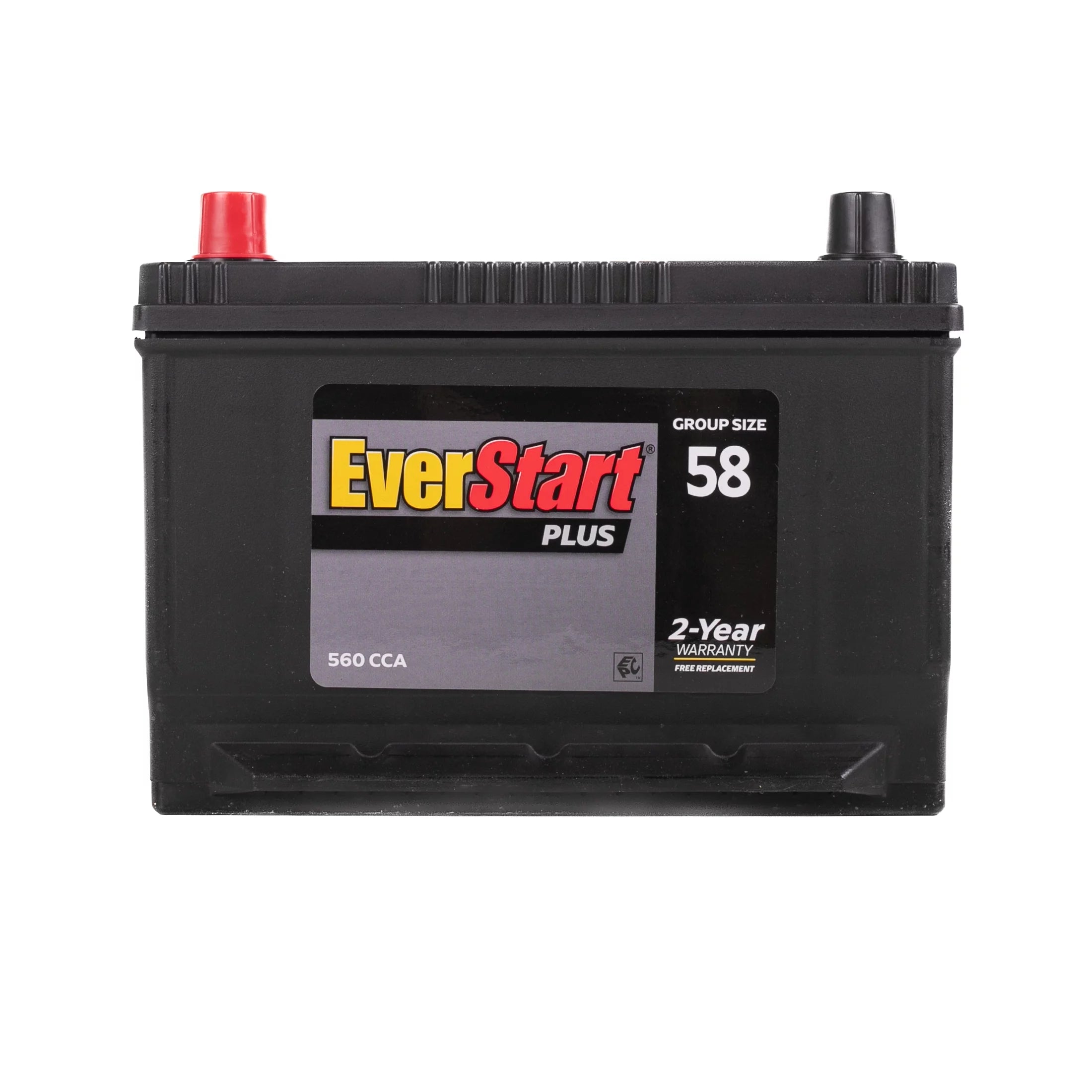 EverStart Plus Lead Acid Automotive Battery, Group Size 58 (12 Volt/550 CCA)
