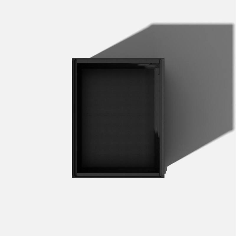 Rectangular Black Plastic 22 in. Height Outdoor Tray Side table