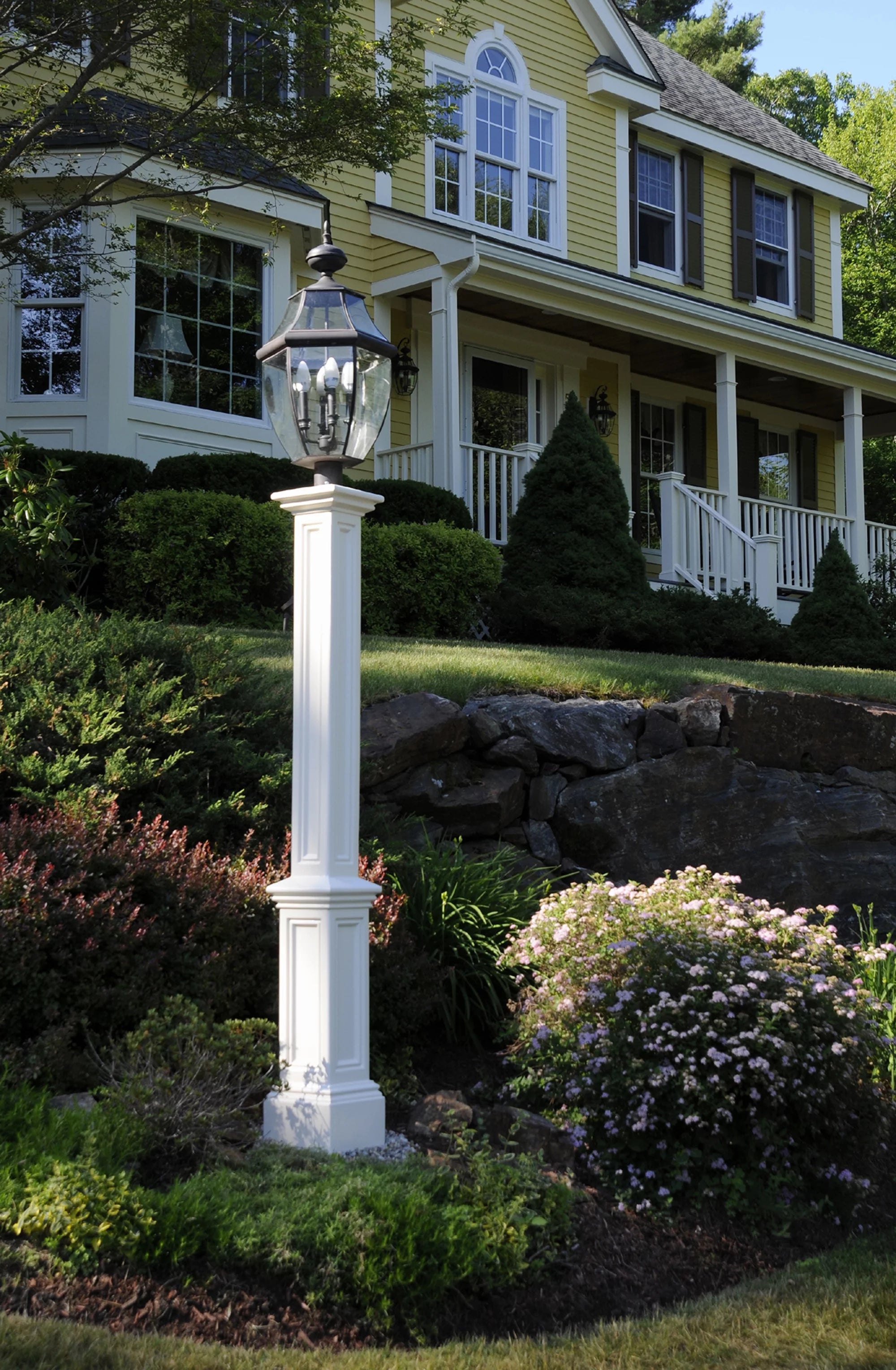 Mayne Signature Lamp Post - Decorative Post Only - Polyethylene - No Mount - White 5837W