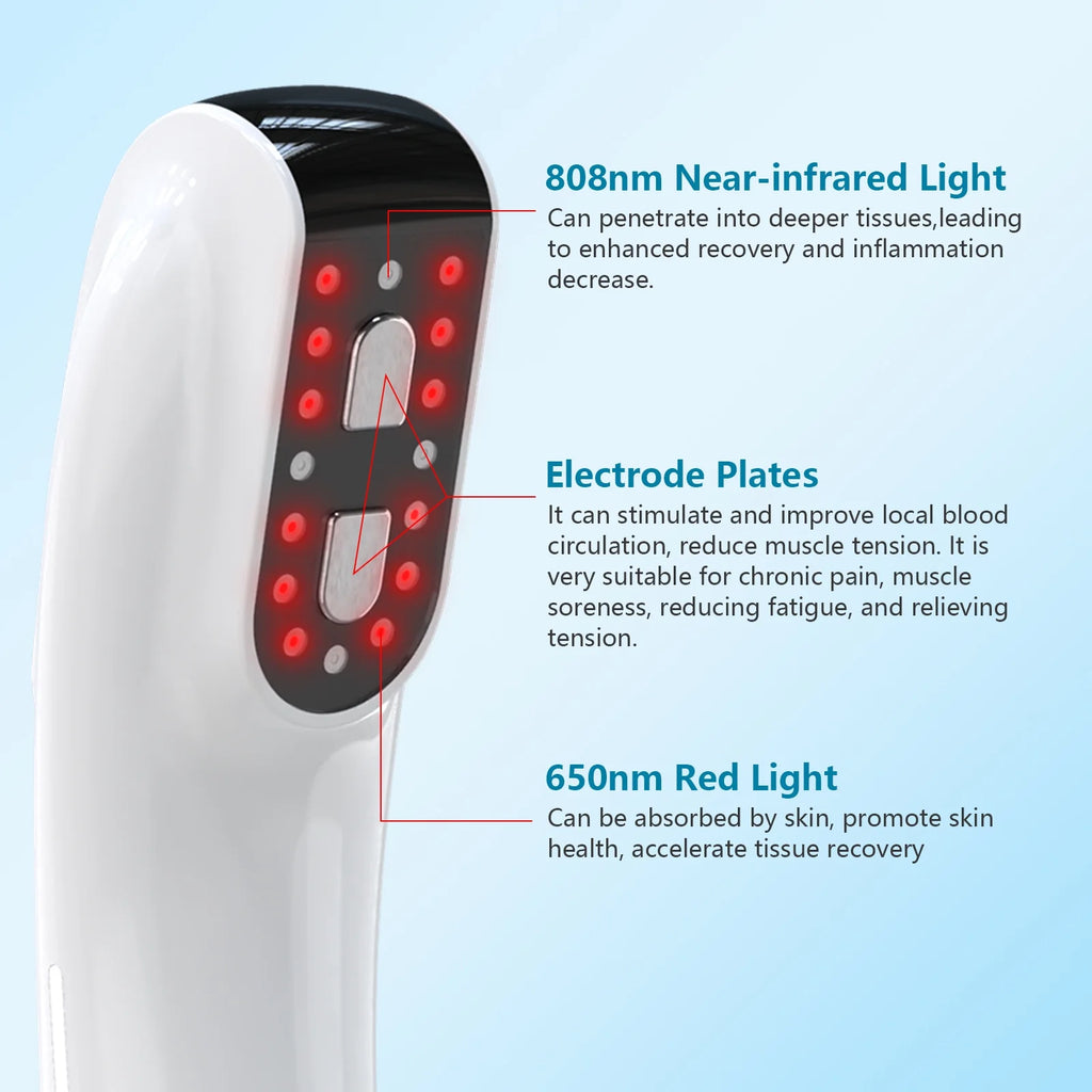 Yiget  Upgraded Low Level Laser Therapy LLLT Equipment 4X808nm Adjustable Power 2-in-1 Function for Portable Use