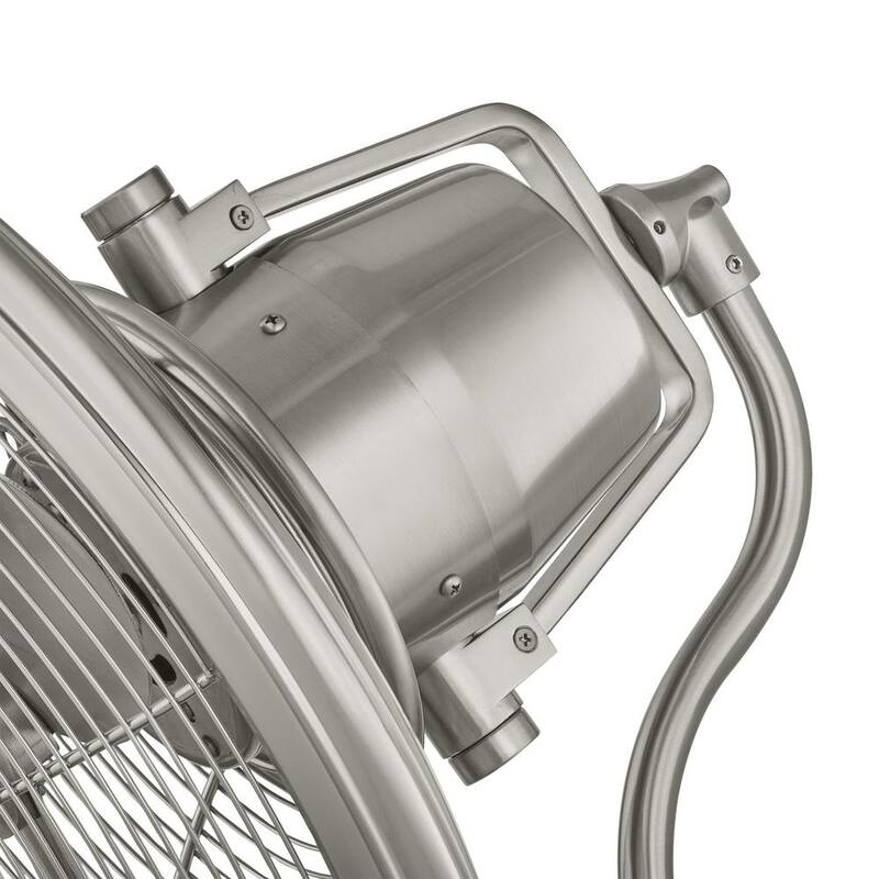 Bentley II 18 in. Indoor/Outdoor Brushed Nickel Oscillating Wall Fan