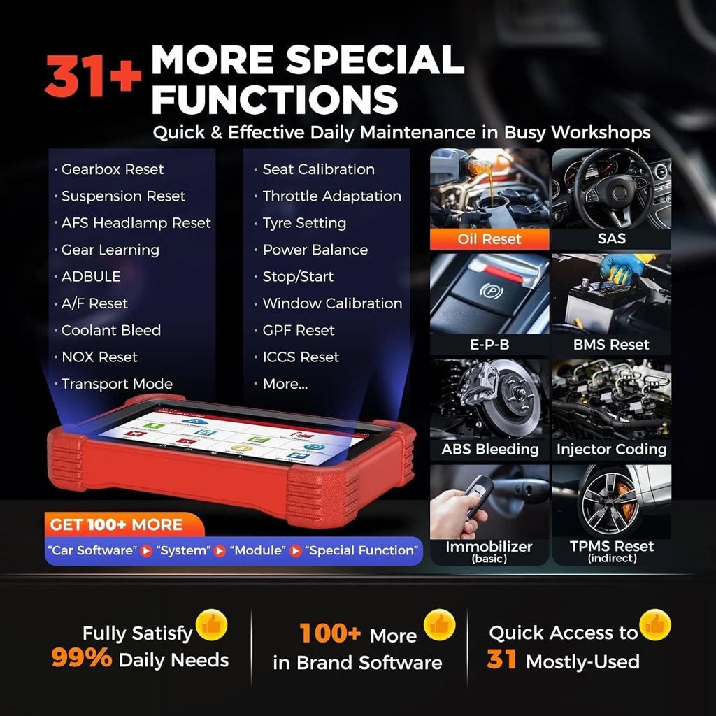 LAUNCH X431 CRP919X BT Elite Car Diagnostic OBD2 Scanner, All System Scan with DBScar VII  ECU Coding 31+ Services CANFD DoIP, IMMO 2 Years Free Update
