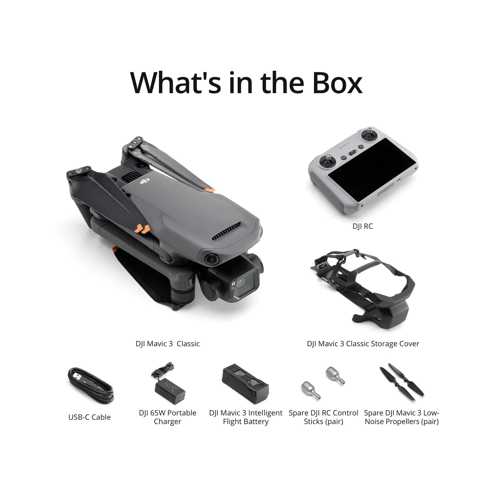 DJI Mavic 3 Classic Drone 4/3 CMOS Hasselblad Camera Quadcopter with RC Smart Remote Controller CP.MA.00000554.01 Go Package Extended Protection Bundle with Deco Gear Backpack + FPV VR Pilot Headset