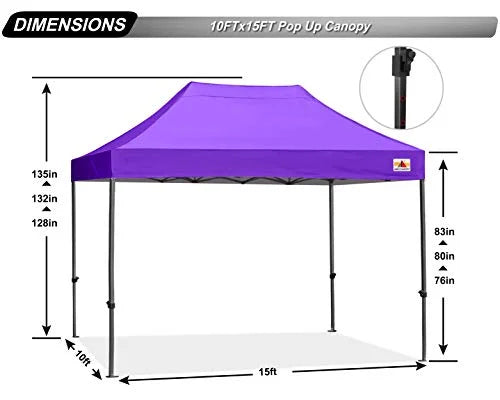 ABCCANOPY Patio Pop Up Canopy Tent 10x15 Commercia
