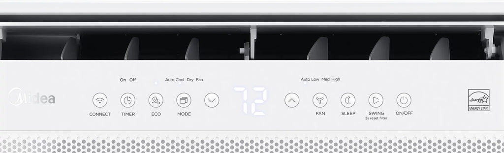 Midea 12,000 BTU Smart Inverter U-Shaped Window Air Conditioner, 35% Energy Savings, Extreme Quiet, Covers up to 550 Sq. ft., MAW12V1QWT