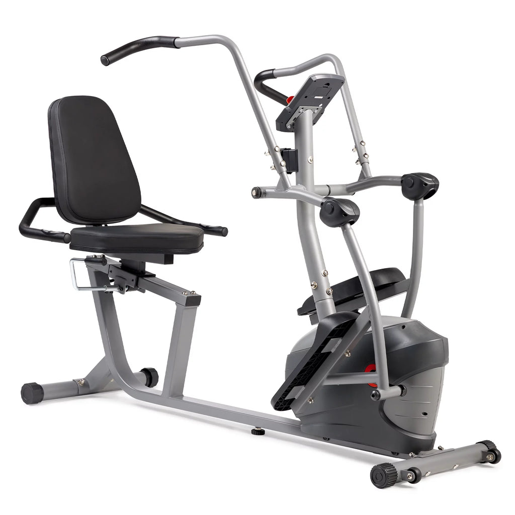 Sunny Health & Fitness Performance Recumbent Cross Trainer & Elliptical Bike with Dual Motion Arm Exercisers, Easy Access Seat & Exclusive SunnyFit® App Enhanced Bluetooth Connectivity - SF-RBE420035…