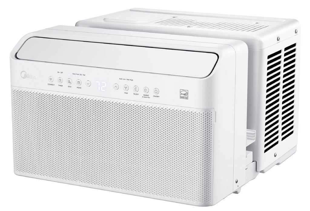 Midea 12,000 BTU Smart Inverter U-Shaped Window Air Conditioner, 35% Energy Savings, Extreme Quiet, Covers up to 550 Sq. ft., MAW12V1QWT